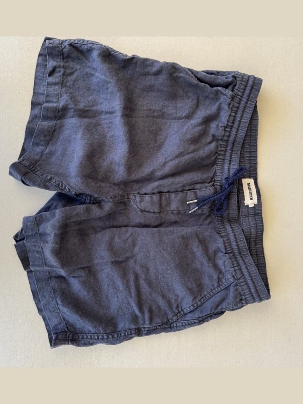 Taylor Stitch Linen Blend Shorts Navy Size 34